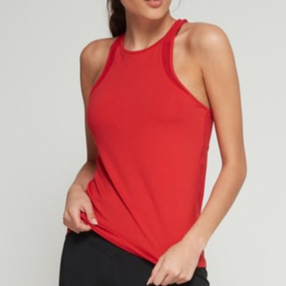 nwot Gapfit Mesh Sports halter tank top bra shelf - Picture 5 of 6